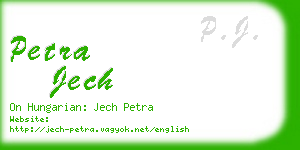 petra jech business card